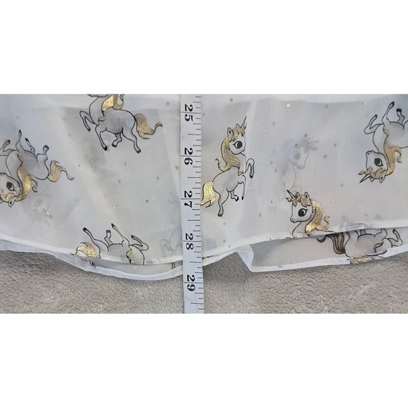 Vtg Jackpot Skirt One Size White‎ Gold Unicorn Print Midi Boho Festival Art NEW - Picture 11 of 11